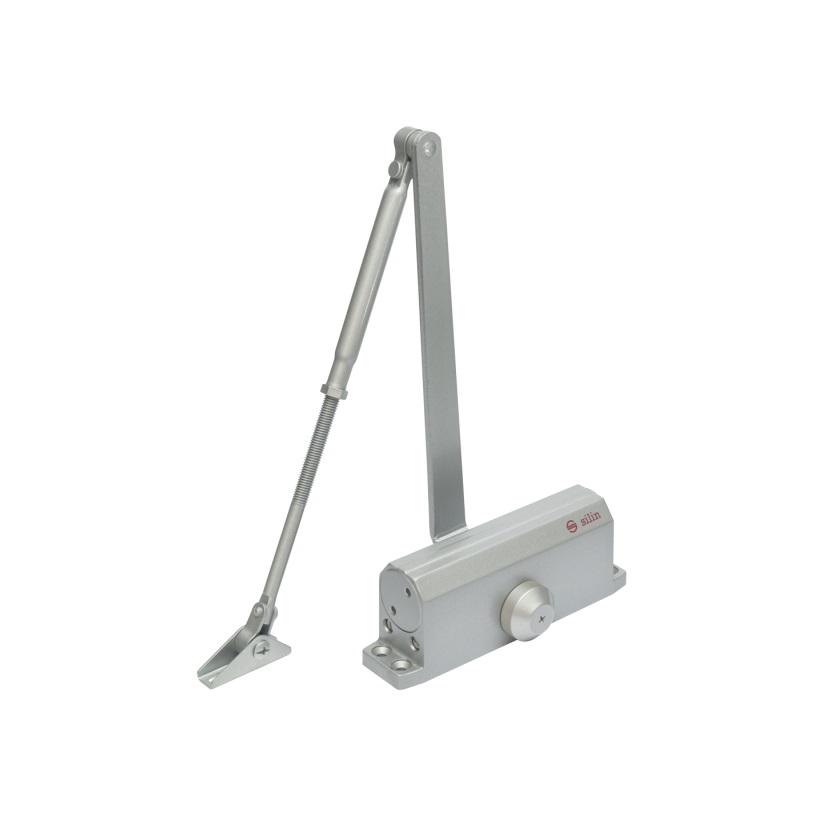 Accesorii - Amortizor hidraulic cu brat SA-6033AW-sv, argintiu; Pentru: usi cu greutatea de 40-65 kg; latime usa ≤950mm; Ulei hidraulic termostabil; Viteza de inchidere reglabila; Montare universala: stanga sau d