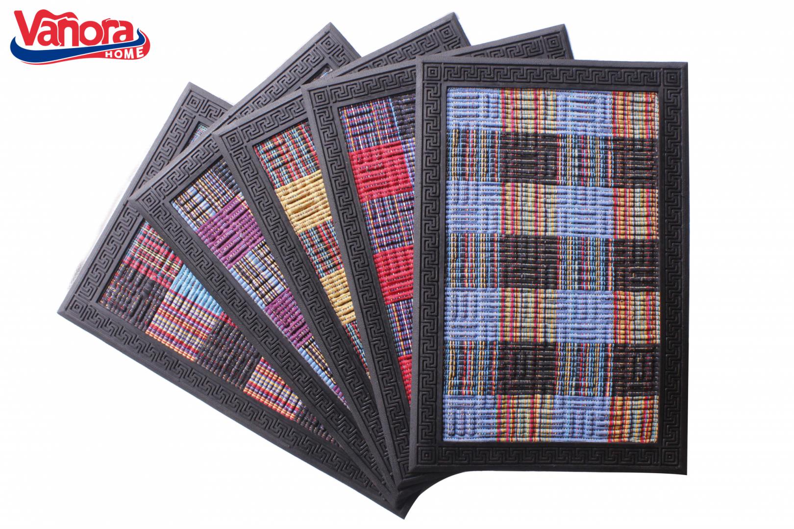Covorase intrare - COVORAS INTRARE ANTIDERAPANT TEXTIL MULTICOLOR 40X60 CM, VANORA HOME