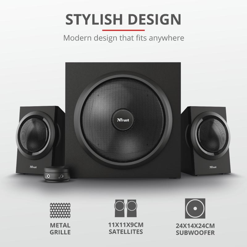 Sistem audio Trust Yuri 2.1, 60W, negru [4]