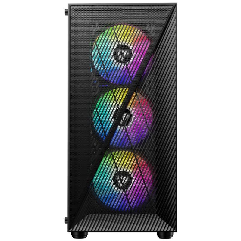 Carcasa ALPHAGEAR Shifter RGB, RGB, Mid Tower, Black [2]