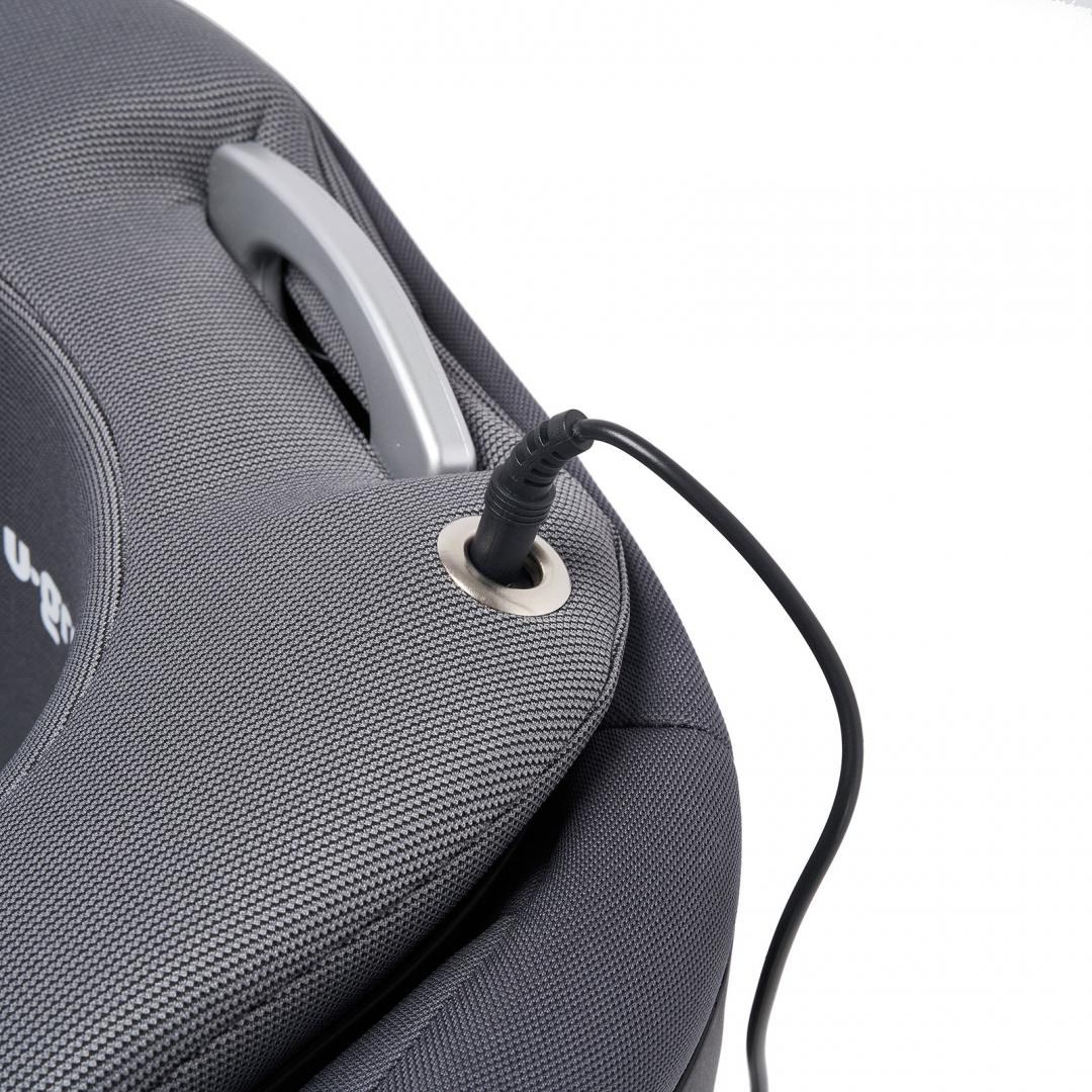 Scaun auto I-size U-Grow Goldfix Plus, isofix, 76-150 cm (9-36 kg), boxa bluetooth, gri [11]