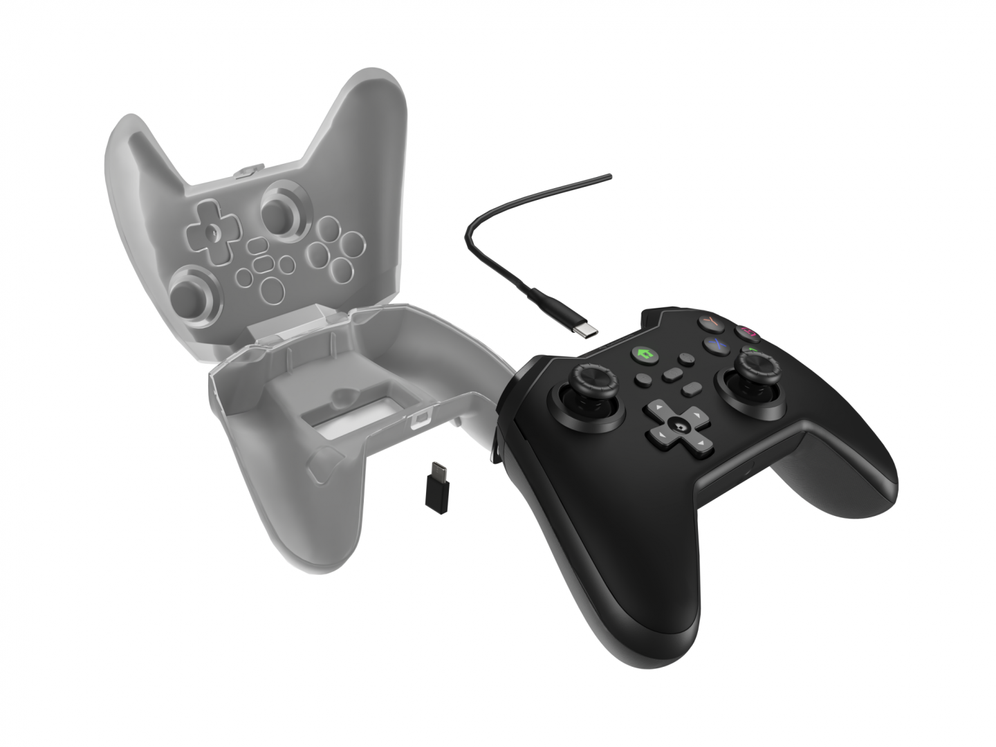 Controller cu fir Genesis Mangan 300, interfata USB, 19 butoane, negru [12]