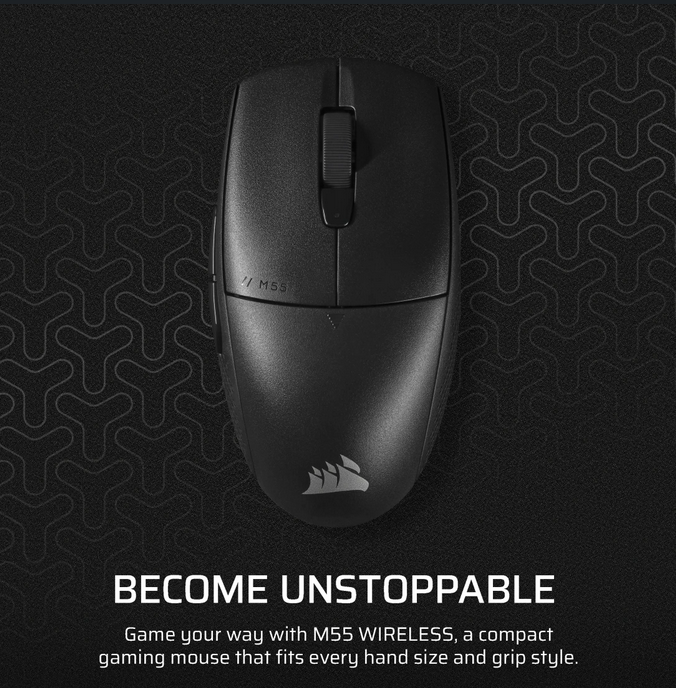Mouse Gaming Wireless CORSAIR M55, 24000 dpi, Negru [1]
