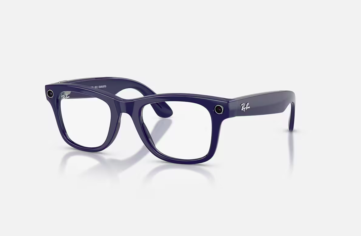 Gadgeturi - Ray-Ban Meta Wayfarer Gen 2 High Bridge Fit Shiny Cosmic Blue Clear/Sapphire Transitions 50-22