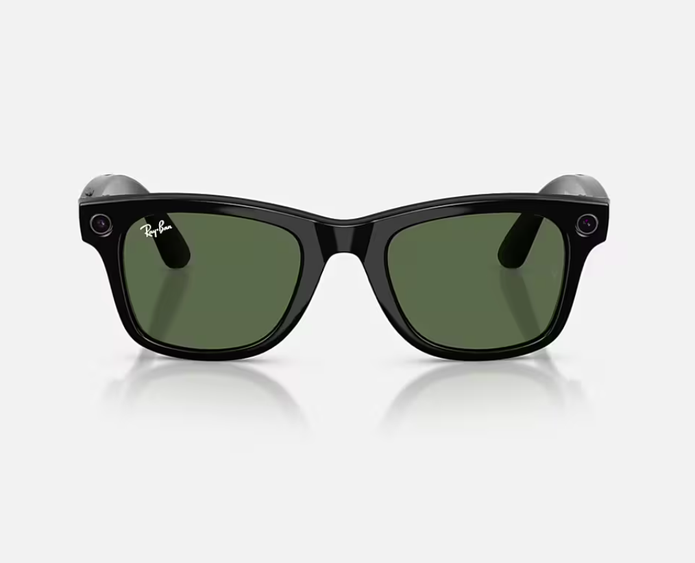 Ray-Ban Meta Wayfarer Gen 2 High Bridge Fit Shiny Black G-15 Green 53-22 [1]