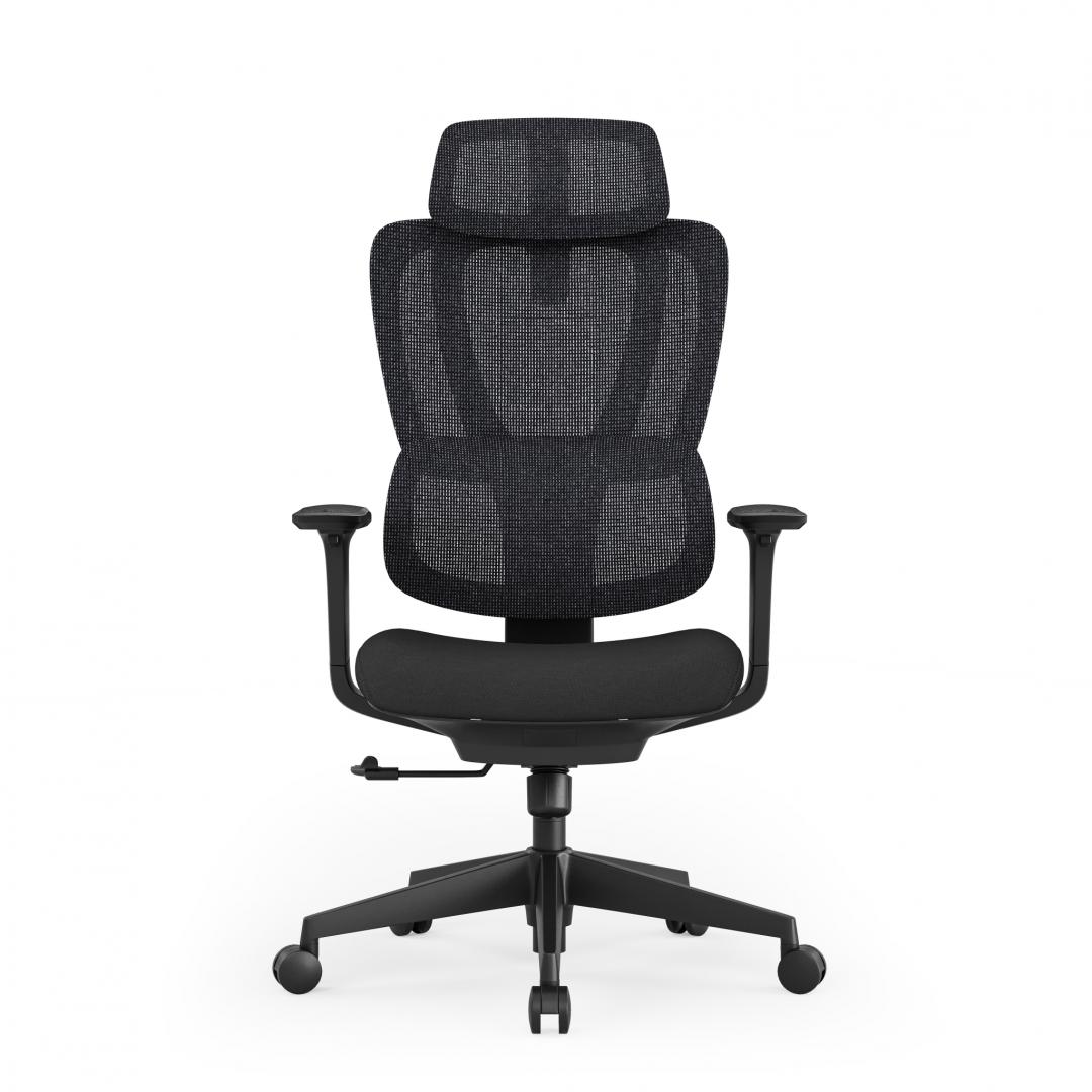 Scaun birou Serioux Aeromesh, Dimensiuni (LxAxÎ): 68,5x67x111-119cm, Capacitate greutate: 150 kg, Material suprafață: Material plasă, Material cadru: Fibră de sticlă de înaltă rezistență, Tip cotieră: [2]