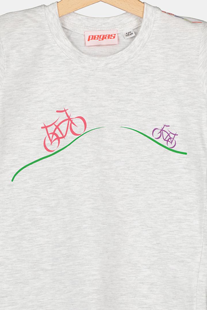 TRICOU CASUAL BICICLETE FAMILIE COPII LIGHT GREY-M [1]