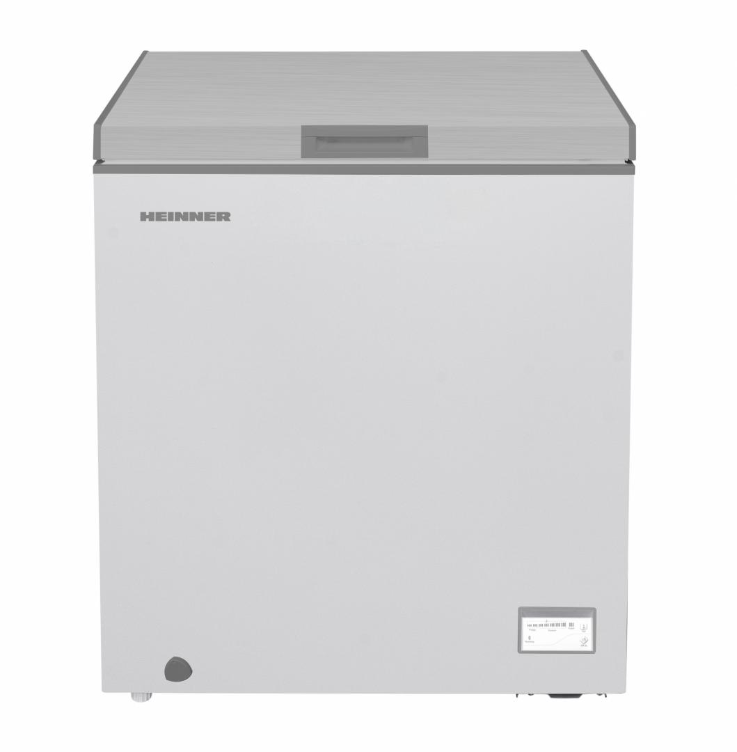 Aparate frigorifice - Lada frigorifica HEINNER HCF-HM145CSE++, 142 L, Clasa E, Sistem convertibil frigider/congelator, Rezistenta la frig, Argintiu