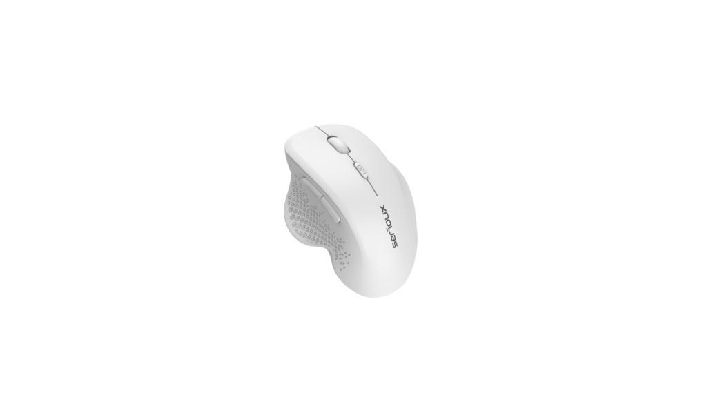 Mouse Serioux Glide 515 Wireless, Alb, Senzor: Optic, DPI: 800/ 1200/ 1600, conexiune: Dongle USB 2,4 GHz, banda de frecventa: 2,4 GHz, click silentios, design ergonomic, alimentare: 1 baterie AA incl [4]