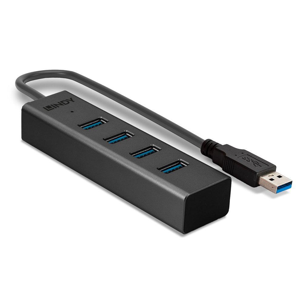 Hub USB Lindy 4 Port USB 3.0 Hub, USB-A, 4 porturi, Negru [1]