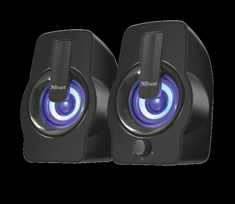 Sisteme audio - Boxe Stereo Trust Gemi RGB 2.0 Speaker, 6W, negru