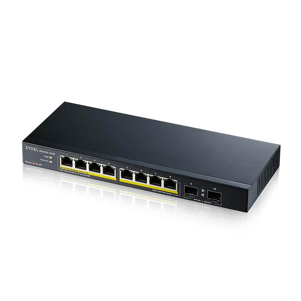 Switch Zyxel GS1100-10HP v2, Gigabit, 8 porturi, PoE [2]