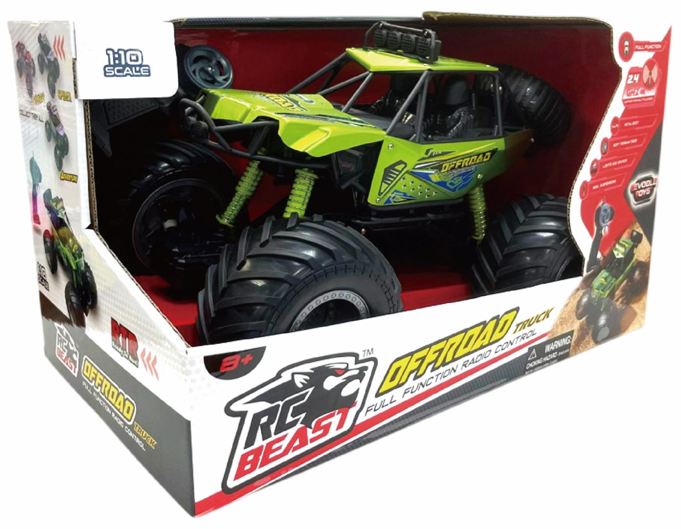 MASINUTA CU TELECOMANDA BIG FOOT, SCARA 1/10, 44CM, VERDE [1]