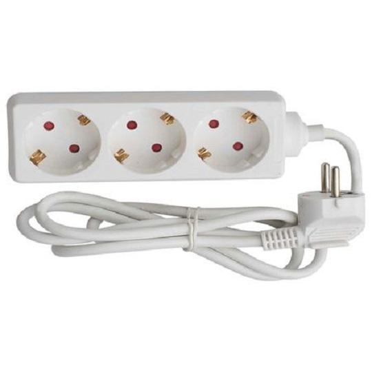 Iluminat & electrice - Prelungitor Bachmann SELLY 3xCEE7/3 PC, fara intrerupator, lungime cablu 1.5m, H05VV-F 3G1, alb