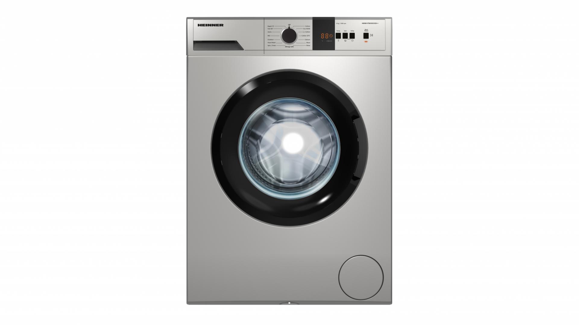 Masini de spalat rufe - Masina de spalat rufe HEINNER HWM-VT0610CHSD++, 6 kg, 1000 rpm, Clasa: D, Argintiu