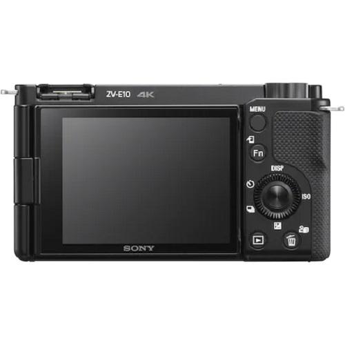 Body Aparat foto SONY Alpha ZV-E10 Mirrorless dedicat pentru Vlogging, 24 MP, ISO 100-32.000 (Extins: 50-51.200), 1/4000s, 4K @30, S D/SDXC/SDHC, Rafala 11 cps, Wi-Fi, Senzor APS-C, Montura Sony E [1]
