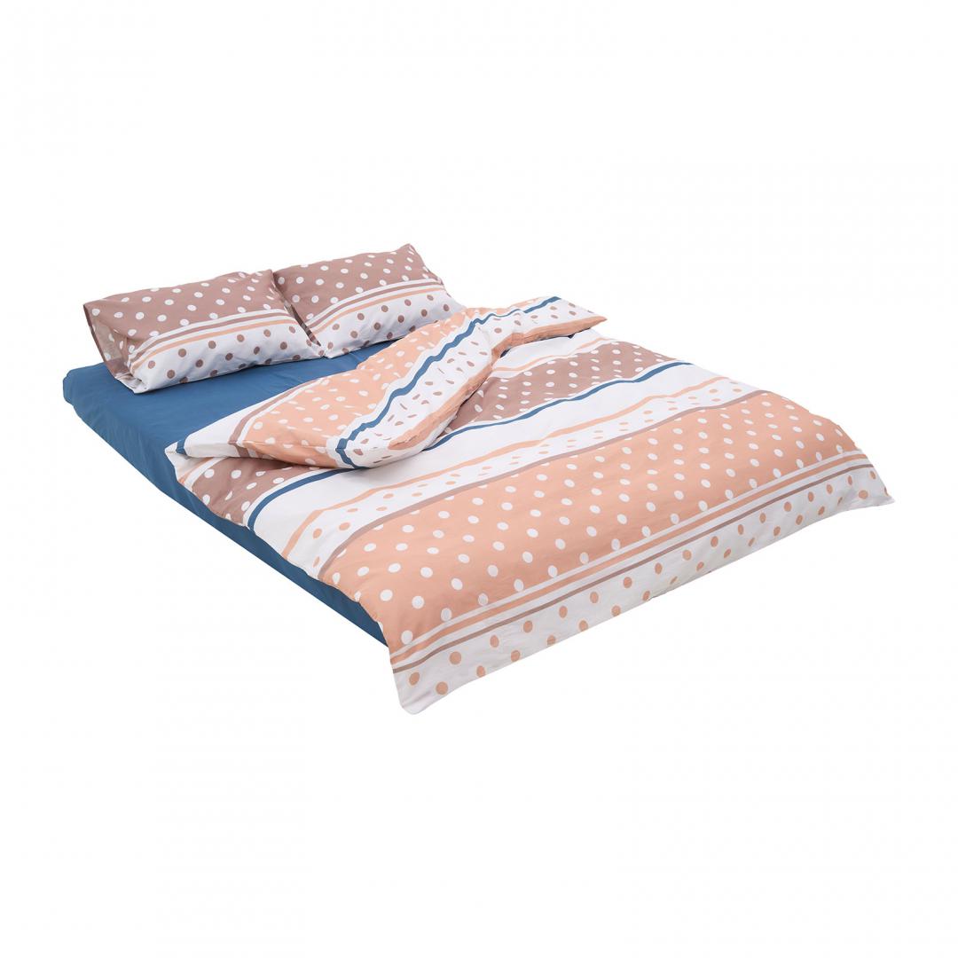 Lenjerie dubla 100% bumbac 4 piese, Polka [1]