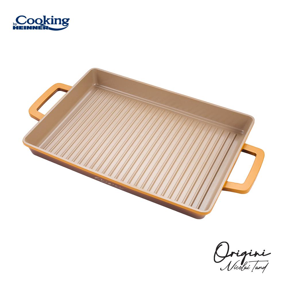 Tavi copt - TAVA GRATAR ALUMINIU TURNAT 36 x 26.4 x 4 CM, NICOLAI TAND, ORIGINI, COOKING BY HEINNER