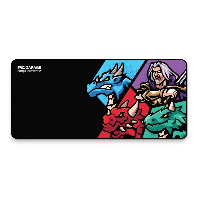 Mousepad - Mousepad Gaming ALPHAGEAR FLOW XL, 1200 x 600 mm, Negru