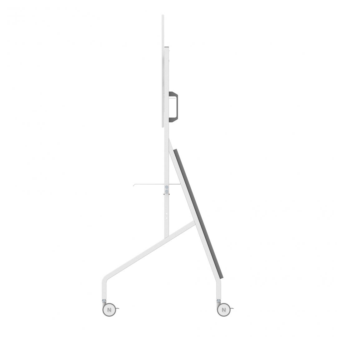 Stand mobil de podea Neomounts 55"-86" 76kg VESA 100x100 - 900x600 alb [2]