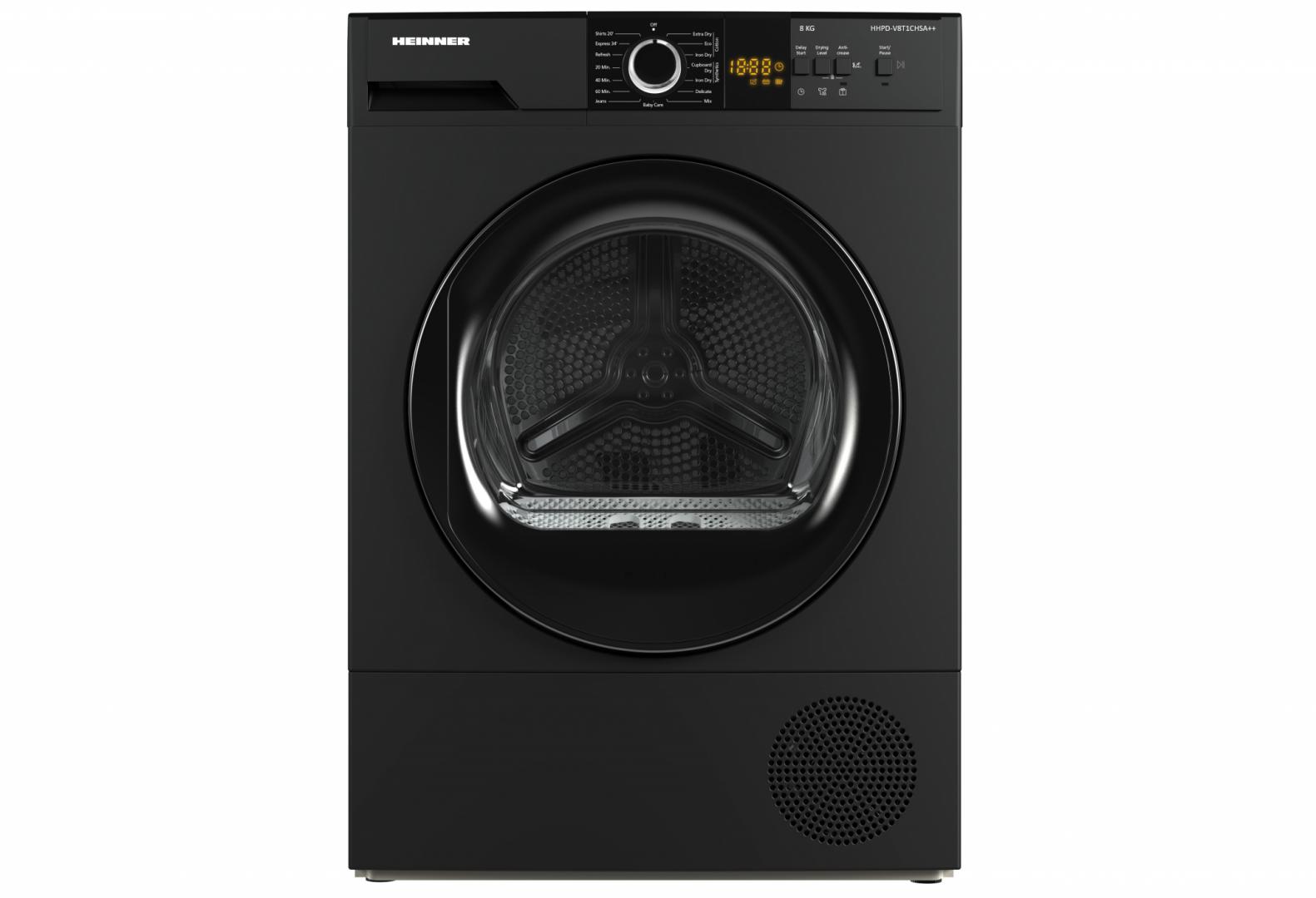 Uscatoare de rufe - Uscator de rufe HEINNER HHPD-V8T1CHSA++, 8 kg, Clasa: E, Argintiu
