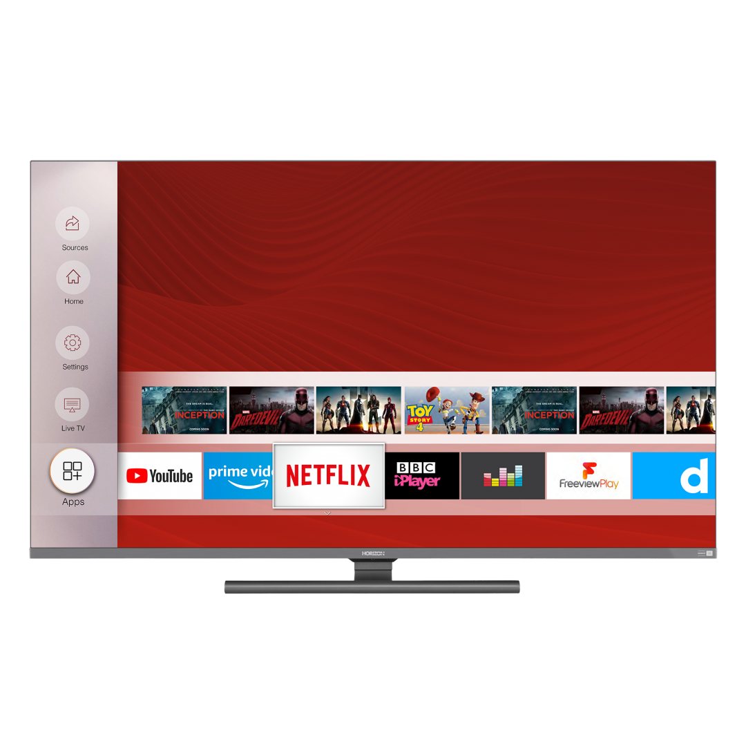QLED+ TV HORIZON 4K-SMART 55HQ9730U/B, 55" D-LED, 4K Ultra HD (2160p),Dolby Vision HDR / HDR10+ / HDR10 / HLG + MicroDimming, Digital TV-Tuner DVB-S2/T2/C, CME 400Hz, HOS 3.0 SmartTV-UI (WiFi built-in [1]