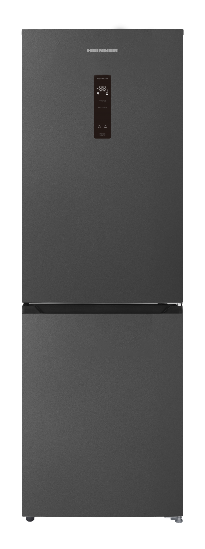Combine frigorifice - Combina frigorifica HEINNER HCNF-HM400DINVDGE++, No Frost, 400 l, Clasa E, Compresor inverter, Gri antracit texturat
