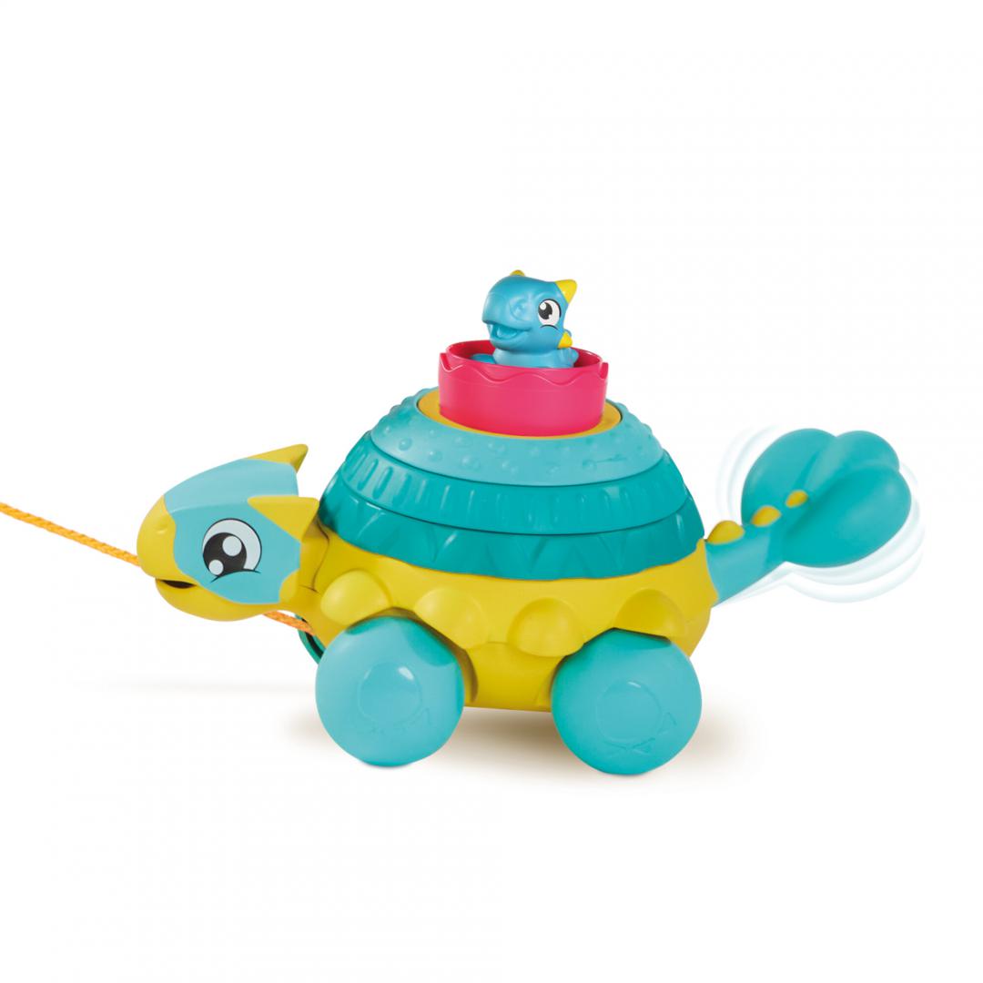 Jucarii bebelusi - JUCARIE STIVUIESTE SI TRAGE, ANKYLOSAURUS, JURASSIC WORLD, TOMY