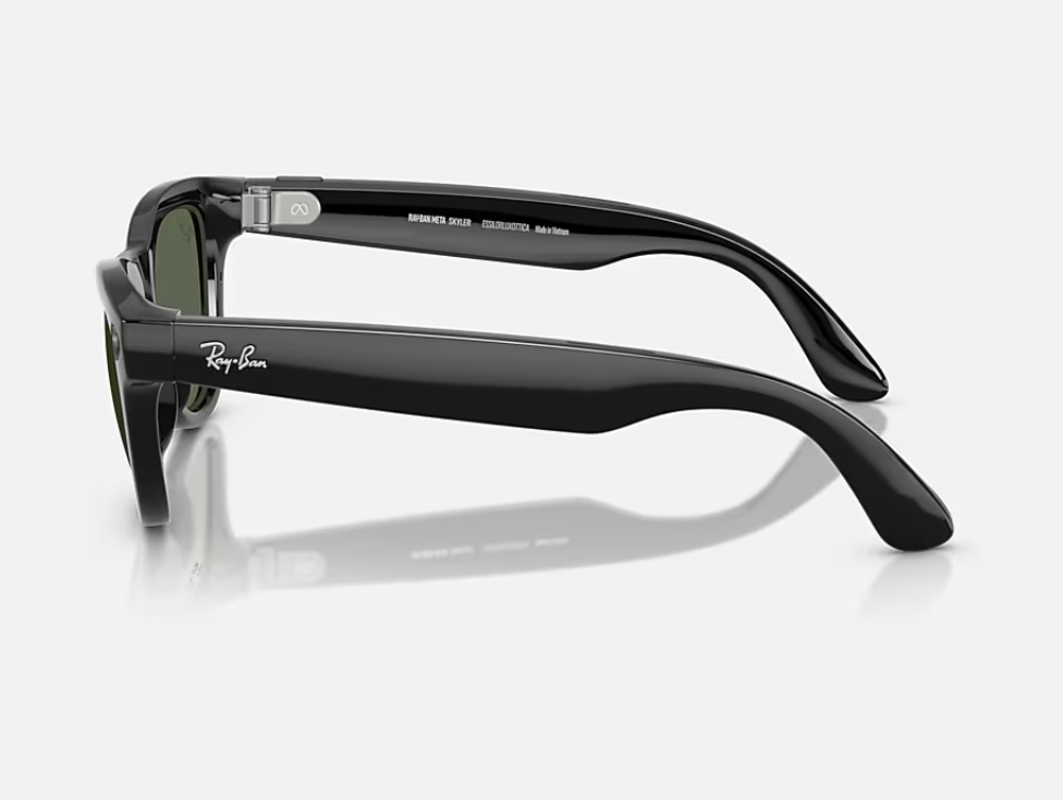 Ray-Ban Meta Skyler Gen 1 High Bridge Fit Shiny Black G-15 Green 52-20 [4]