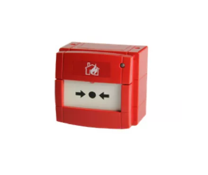 Detectie incendiu - Buton de apelare R5A-RF pentru centrala de incendiu cu transmisie Radio. Este un dispozitiv RF care funcționează cu baterii, conceput pentru a fi utilizat cu gateway-ul radio M200G-RF, care rulează pe