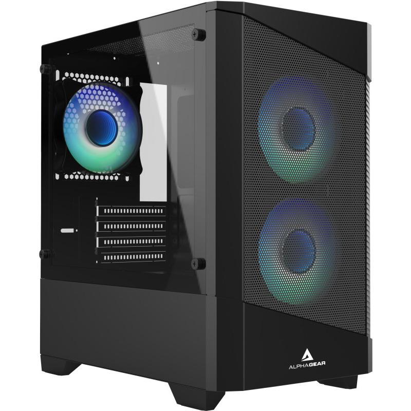 Carcasa ALPHAGEAR Monarch RGB, Mid Tower, Black [2]