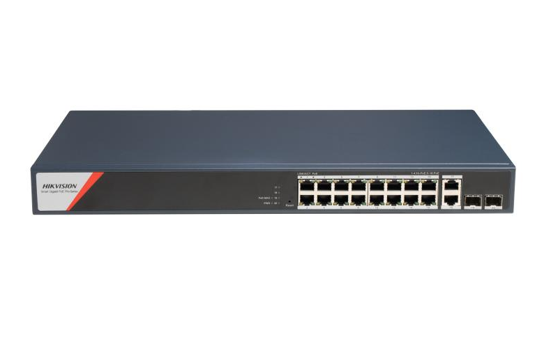 Switch-uri - Switch Hikvision Gigabit DS-3E1520HP-SI-16P2T2F, 16 porturi, PoE