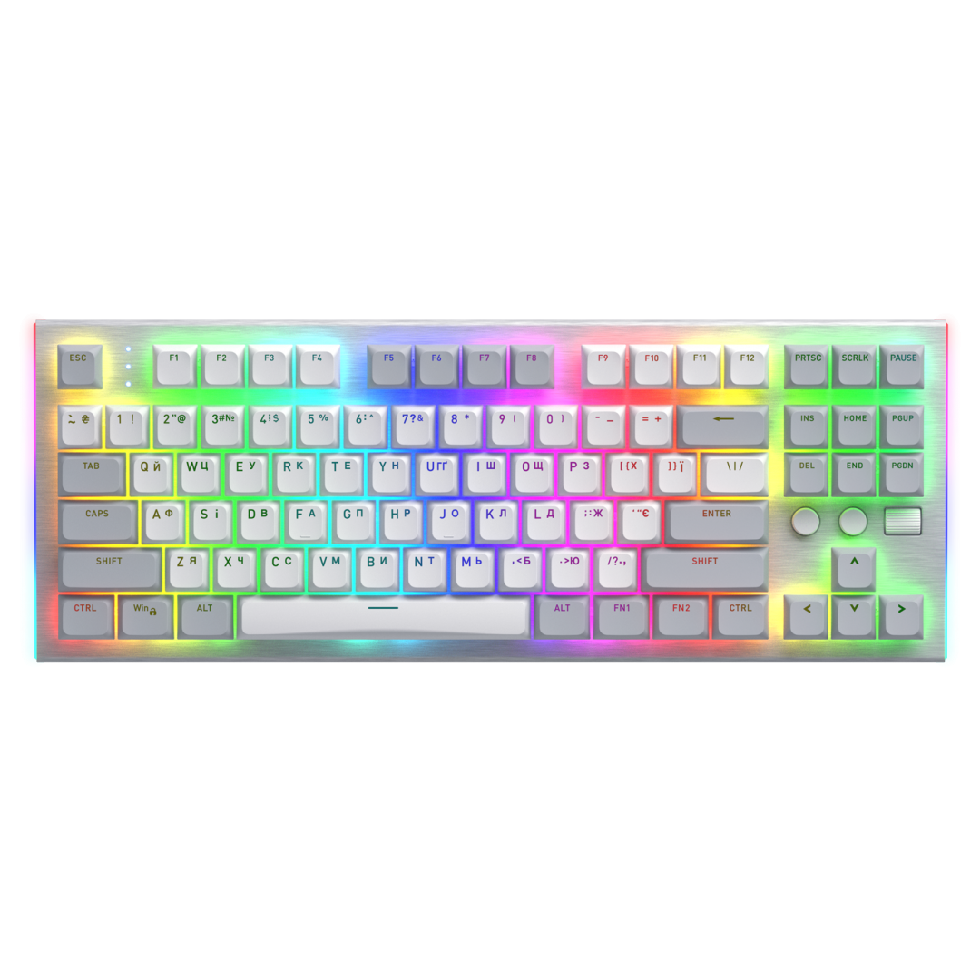 Tastatura Mecanica Gaming HATOR Gravity TKL, RGB, USB, Alb, EN US [1]