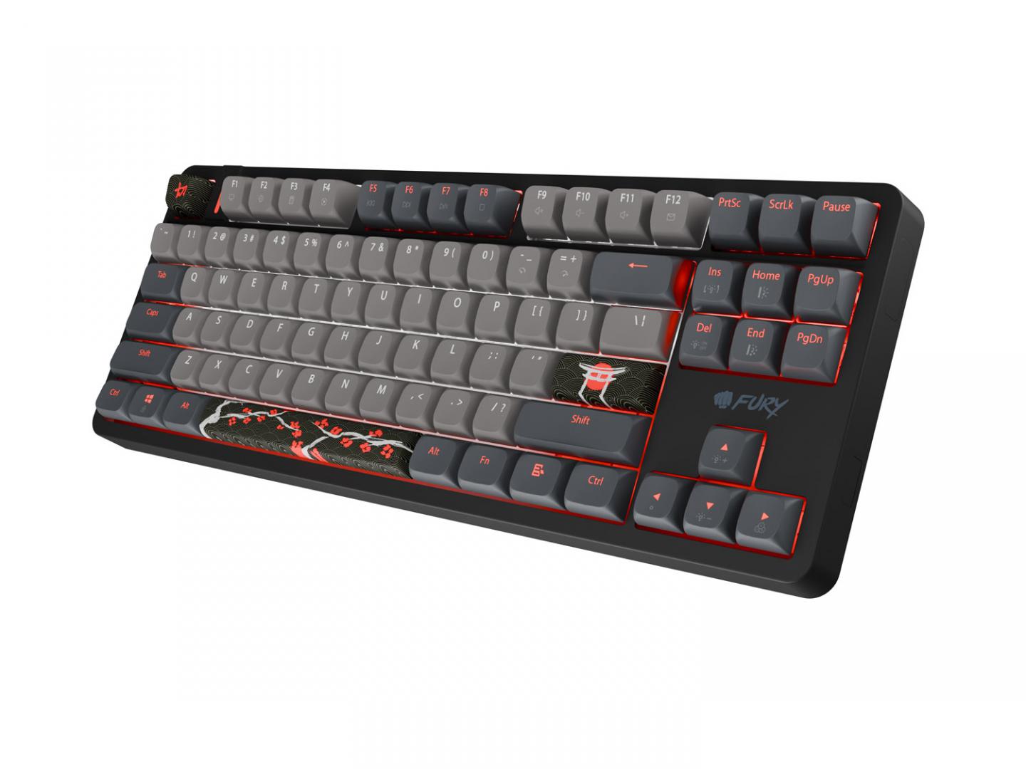 Tastatura Mecanica Gaming Fury Kanabo K6, RGB, USB, Negru si Gri, TKL [1]