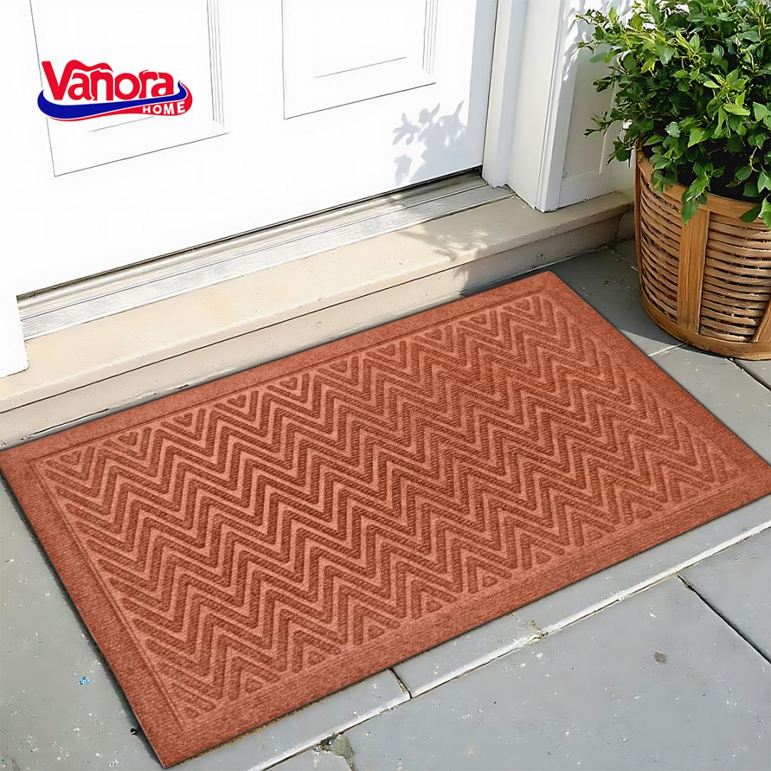 COVORAS INTRARE 40X60 CM TEXTIL+CAUCIUC, CLASSIC MARO [1]