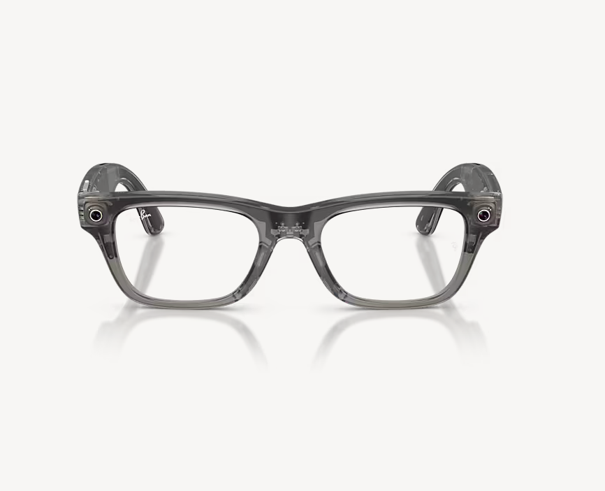 Ray-Ban Meta Blayzer Optics Gen 2 Universal Fit Matte Transparent Ice Grey Demo Lens 54-19 [1]