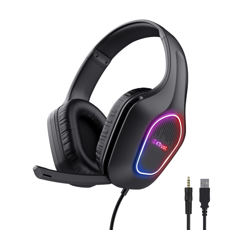 Casti audio - Casti Gaming Head-band Trust GXT 416 Zirox, Wired, Negru