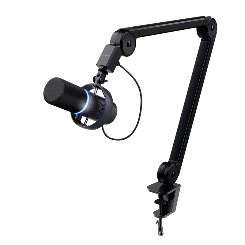Microfoane - Microfon Trust GXT 255+ Onyx, tip Cardioid, USB, LED backlight