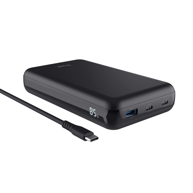 Baterie externa pentru laptop Trust Laro, 100W, interval voltaj 5 V - 20 V, negru [3]