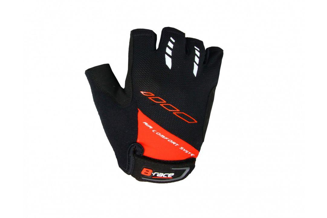 Accesorii ciclism - MANUSI B-RACE CU GEL NEGRU/ROSU, XL