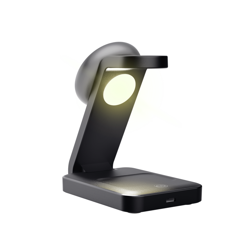 Stand de incarcare 3-in-1 Trust Viro USB-C, putere intrare 20W, Negru [3]