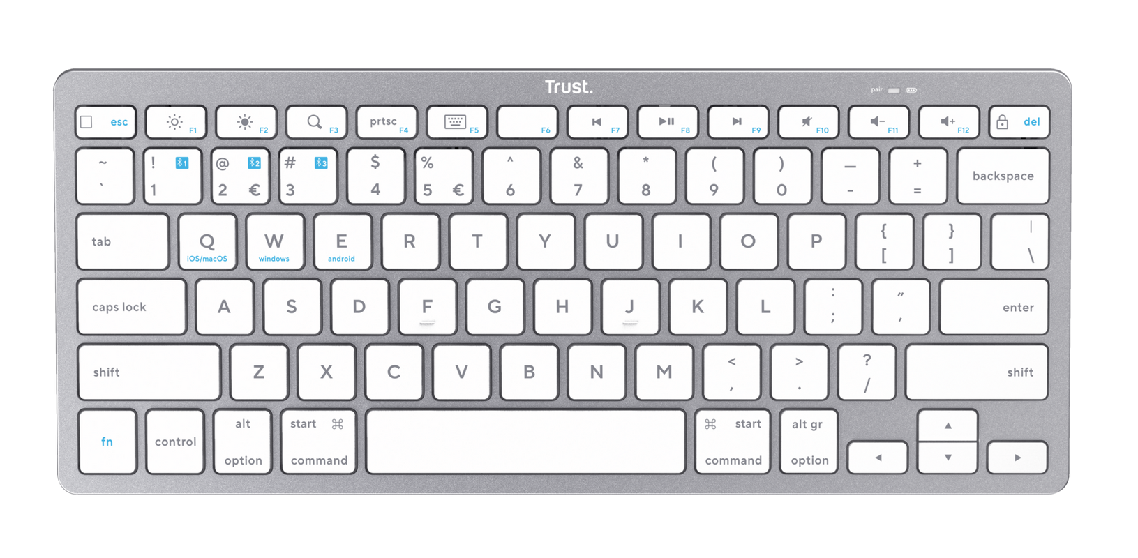 Tastatura Trust 24651, Wireless, Alb, EN US [2]