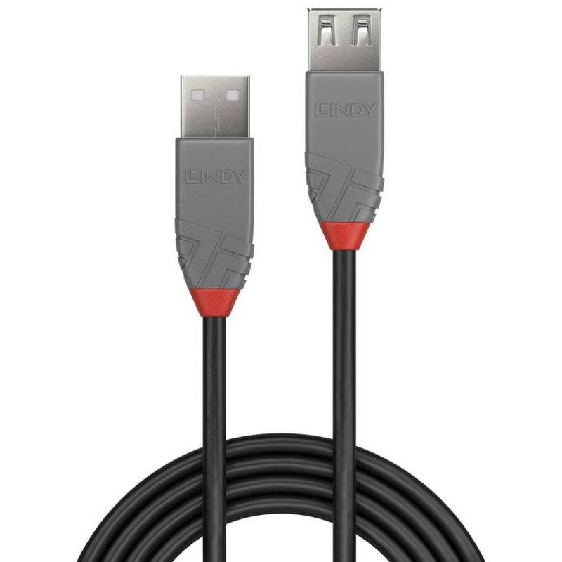 Cablu transfer date Lindy LY-36705, USB 2.0 Male tip A - USB 2.0 Female, 5 m, Anthra Line [1]