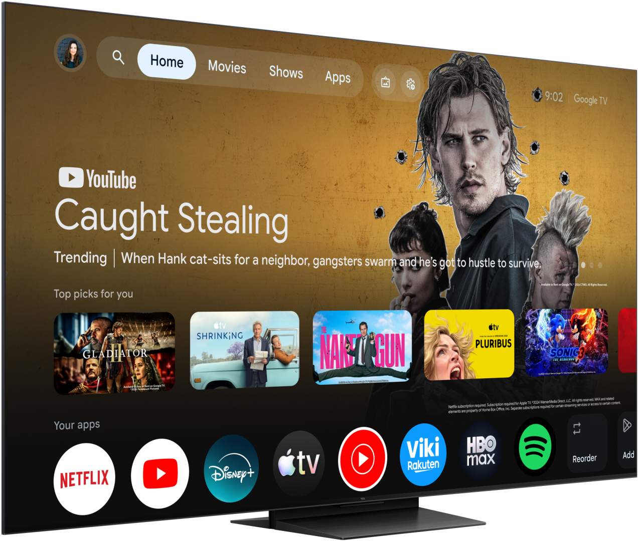 Televizor TCL RGB-MiniLed 75RM7L, 189 cm, Smart Google TV, 4K Ultra HD, 144Hz, Clasa E (Model 2026) [1]