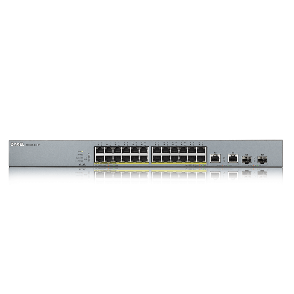 Switch Zyxel Gigabit GS1350-26HP, 24 porturi, PoE [1]