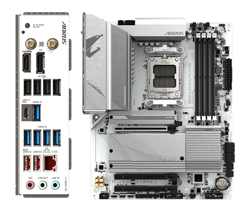 Placa de baza Gigabyte B650 AORUS ELITE AX ICE, Socket AM5, DDR5, ATX [2]
