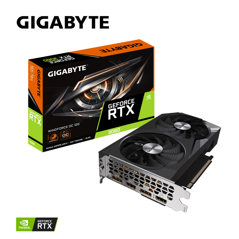 Placi video - Placa video Gigabyte GEFORCE RTX 3060 WINDFORCE OC 12G V2, 12GB GDDR6, PCI Express 4.0, 192bit
