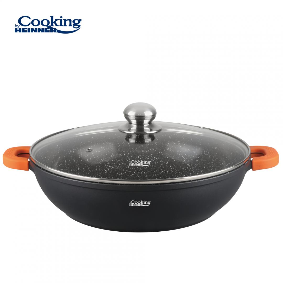 Oale si cratite - CRATITA ALUMINIU+CAPAC 32X8.5CM,5.5L,DARK LINE, COOKING BY HEINNER