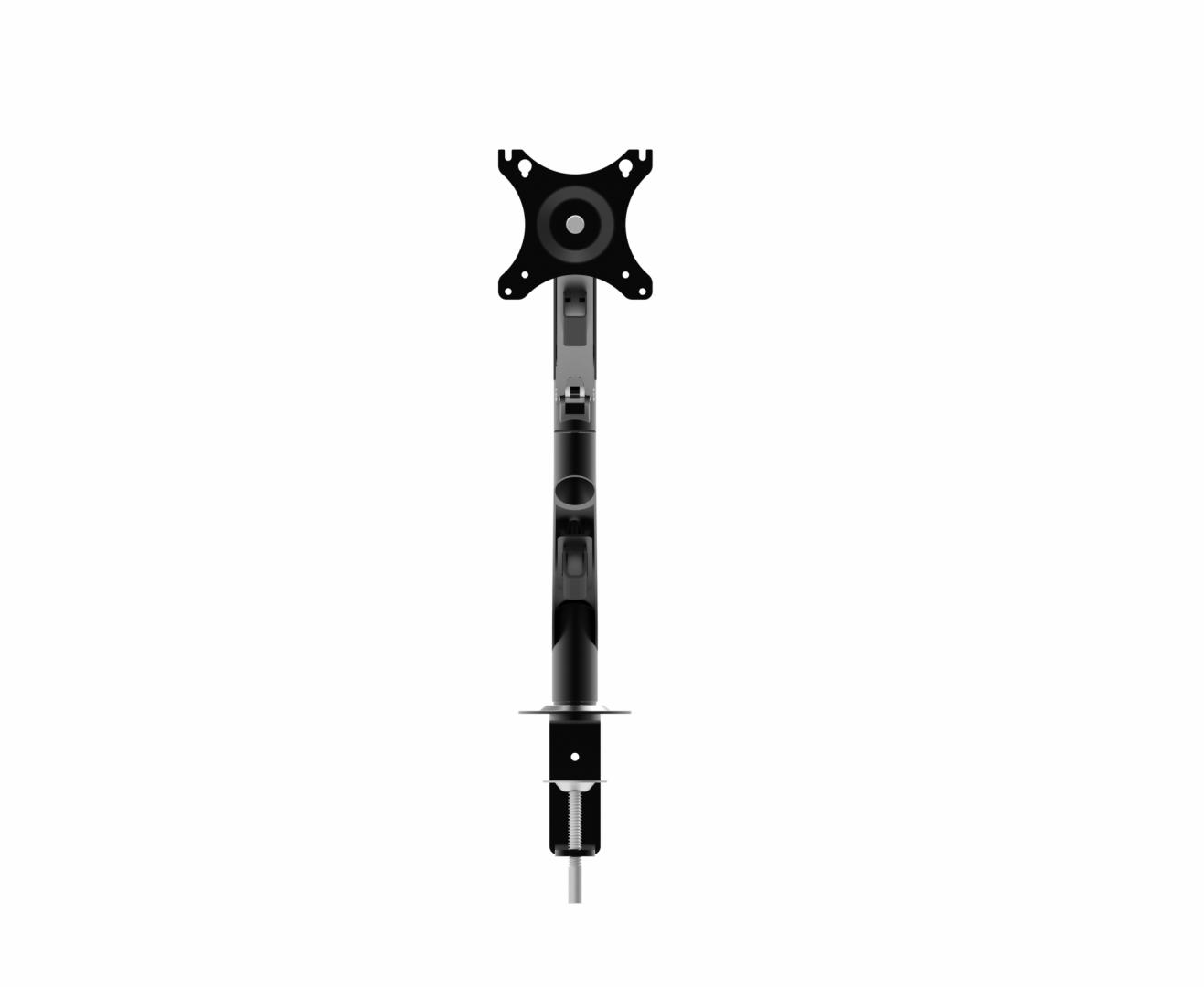 Suport monitor Serioux MM1101, tip: arc cu gaz, reglarea poziției unghiului de înclinare: -45 / + 90 °, pivotant: 180 °, rotatie pentru ambele brate: 360 °, VESA: 75x75mm & 100x100mm, greutate maxima  [5]
