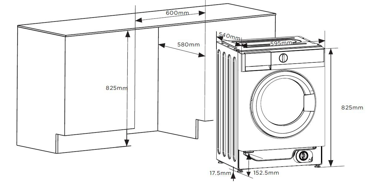 Masina de spalat rufe incorporabila HEINNER HWM-BI914IVA+++, 9 Kg, 1400 RPM, Clasa: A [3]